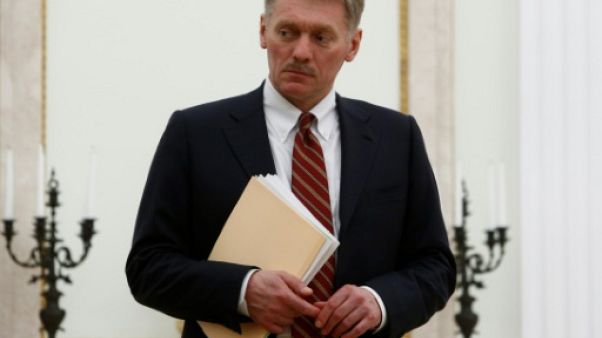 Le porte-parole du Kremlin, Dmitri Peskov, à Moscou, le 27 mars 2017 Le porte-parole du Kremlin, Dmitri Peskov, à Moscou, le 27 mars 2017