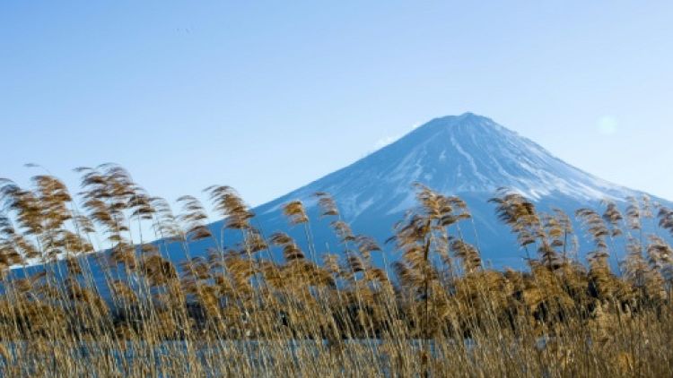 Le Mont Fuji au Japon, le 2 janvier 2018