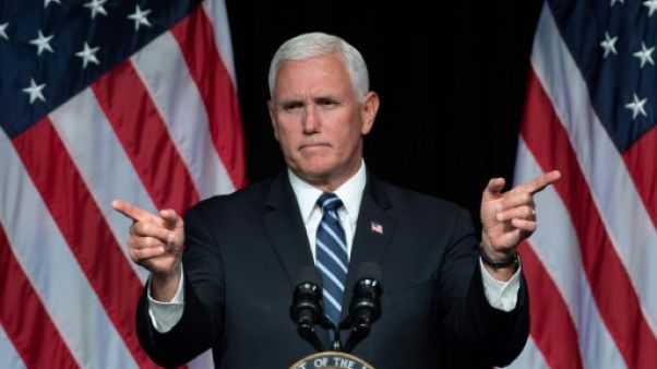 Le vice-président Mike Pence au Pentagone près de Washington le 9 août 2018 Le vice-président Mike Pence au Pentagone près de Washington le 9 août 2018