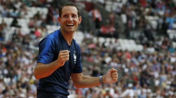 Le perchiste français Renaud Lavillenie, le 21 juillet 2018 à Londres Le perchiste français Renaud Lavillenie, le 21 juillet 2018 à Londres