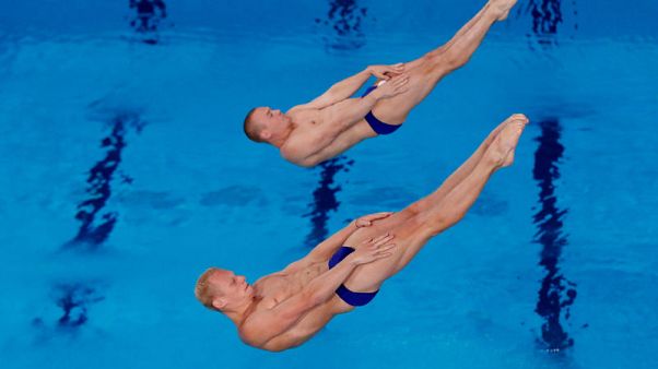 Diving - Zakharov and Kuznetsov win 3m synchro with fine last dive Diving - Zakharov and Kuznetsov win 3m synchro with fine last dive