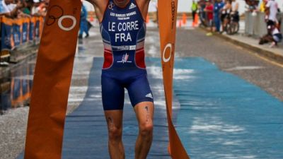 Pierre Le Corre lors de sa victoire à Carthagène le 12 octobre 2014 Pierre Le Corre lors de sa victoire à Carthagène le 12 octobre 2014
