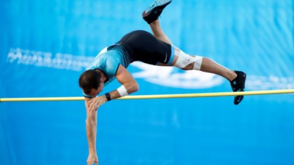 Le perchiste français Renaud Lavillenie, à Rabat le 13 juillet 2018 Le perchiste français Renaud Lavillenie, à Rabat le 13 juillet 2018