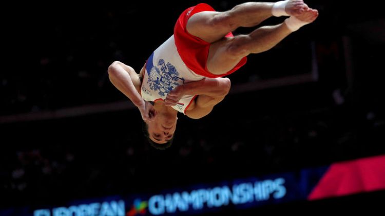Russian men take gold after high bar woe for Britain
