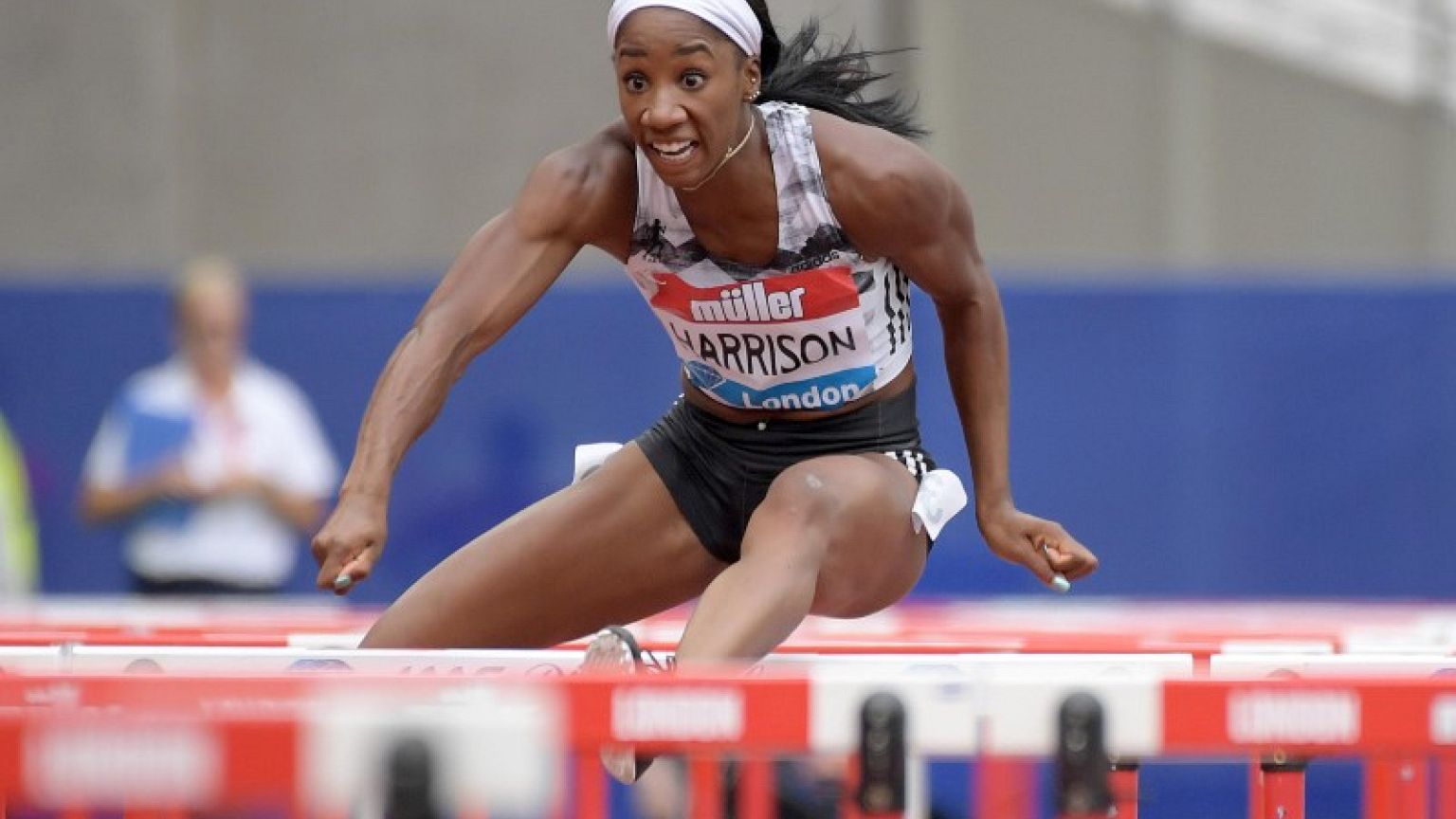 Harrison's hurdles win leads American parade in Toronto
