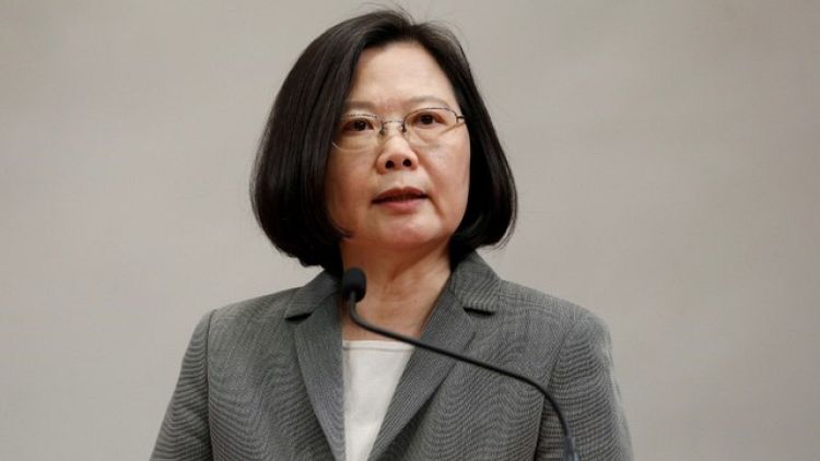 No one can 'obliterate' Taiwan's existence, president says on departure for U.S.