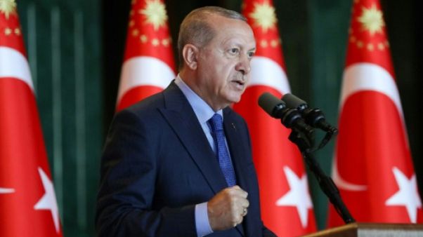 Le président turc Recep Tayyip Erdogan à Ankara, le 13 août 2018 Le président turc Recep Tayyip Erdogan à Ankara, le 13 août 2018
