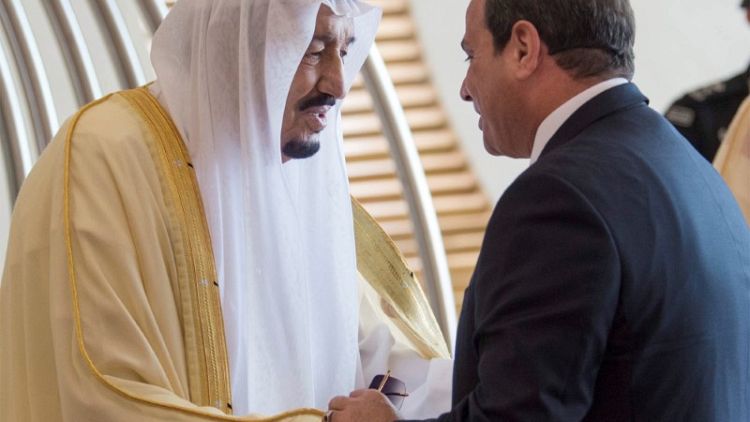 العاهل السعودي يلتقي مع الرئيس المصري في نيوم