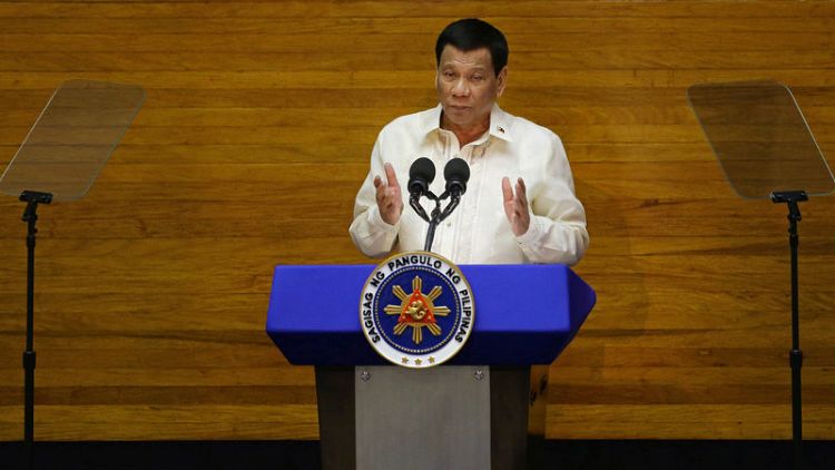 Philippine leader says China wrong to police airspace over disputed sea