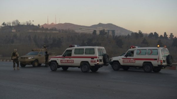 Des ambulances à Kaboul le 21 janvier 2018 Des ambulances à Kaboul le 21 janvier 2018