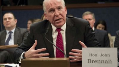 L'ex-directeur de la CIA John Brennan, à Washington le 23 mai 2017