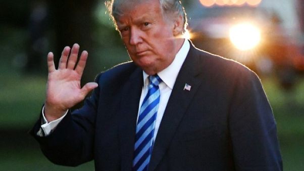 Le président américain Donald Trump à Washington, le 13 août 2018 Le président américain Donald Trump à Washington, le 13 août 2018
