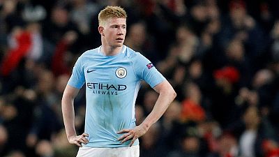 Man City's De Bruyne out for three months with knee injury