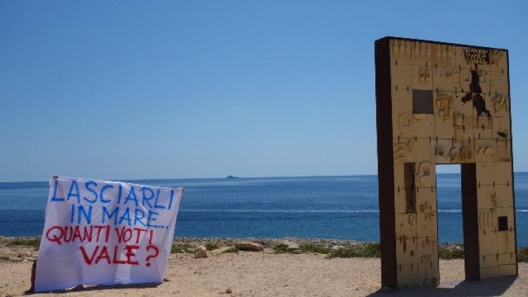 Protesta del Forum Lampedusa solidale