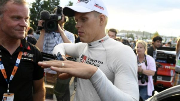 L'Estonien Ott Tänak (d) lors du Rallye de Finlande le 28 juillet 2018 L'Estonien Ott Tänak (d) lors du Rallye de Finlande le 28 juillet 2018