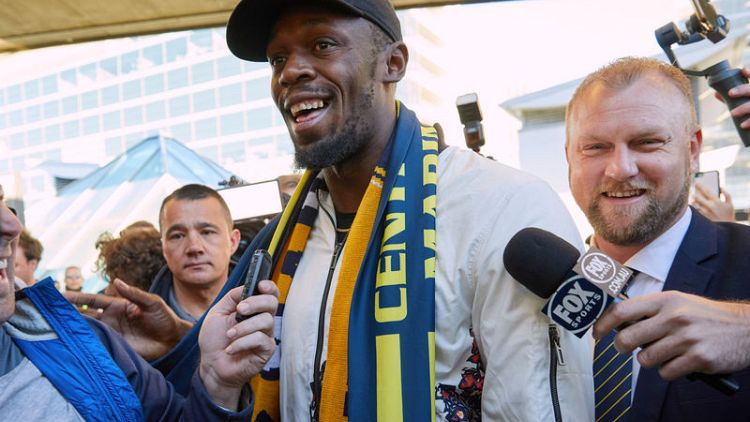 Bolt lands Down Under for 'real' soccer mission