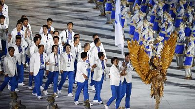 Asian Games, applausi per squadra Corea Asian Games, applausi per squadra Corea
