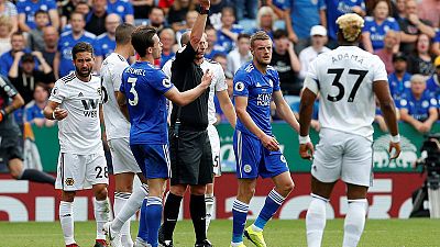 Vardy sees red but Leicester ease to victory over Wolves