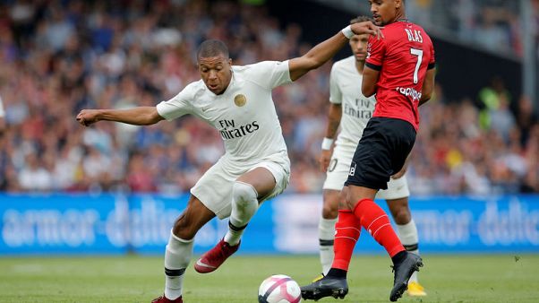 Mbappe brace secures comeback win for PSG at Guingamp Mbappe brace secures comeback win for PSG at Guingamp