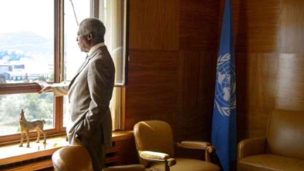 Kofi Annan, dans son bureau à Genève, en Suisse, le 20 juillet 2012 Kofi Annan, dans son bureau à Genève, en Suisse, le 20 juillet 2012