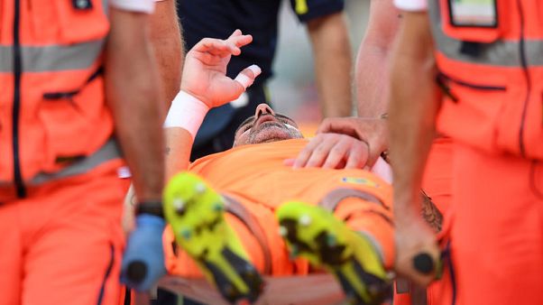 Chievo goalkeeper suffered broken nose in collision with Ronaldo Chievo goalkeeper suffered broken nose in collision with Ronaldo
