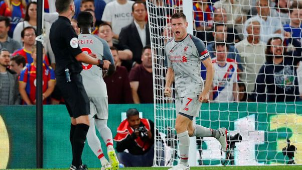 Liverpool's Milner and Mane secure victory at Palace Liverpool's Milner and Mane secure victory at Palace