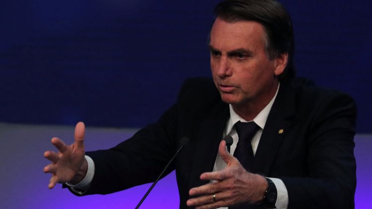 Right-wing Bolsonaro gains ground in Brazil presidential election - poll