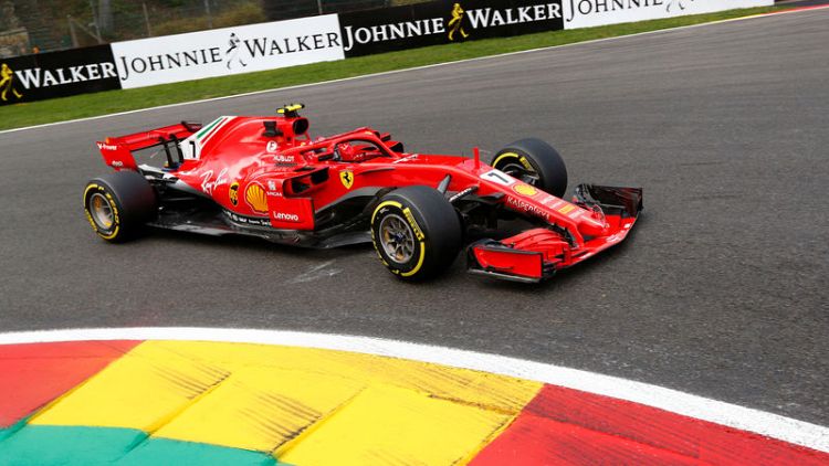 Motor racing - Raikkonen keeps Ferrari on top in Belgian GP practice