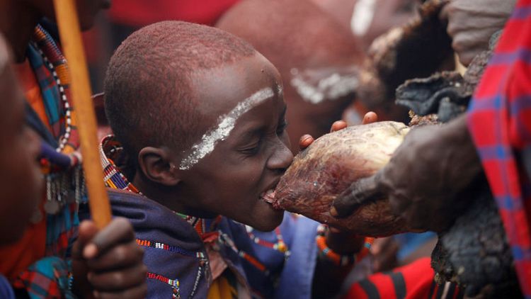 Kenya's Maasai mark rite of passage with elaborate ceremony