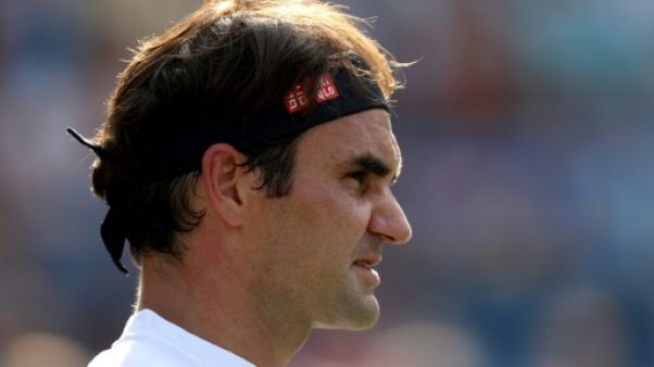 Roger Federer lors de la finale du tournoi de Cincinnati le 19 août 2018 Roger Federer lors de la finale du tournoi de Cincinnati le 19 août 2018