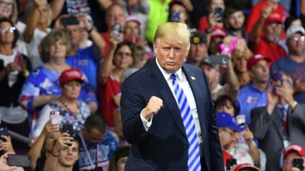 Donald Trump à Charleston, en Virginie occidentale, le 21 août 2018 Donald Trump à Charleston, en Virginie occidentale, le 21 août 2018