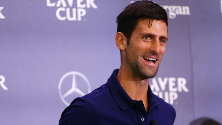 Novak Djokovic lors de la Laver Cup le 21 août 2018 à New York
