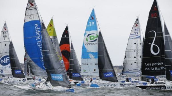 Départ de la Solitaire du Figaro dans la baie du Havre le 26 août 2018 Départ de la Solitaire du Figaro dans la baie du Havre le 26 août 2018