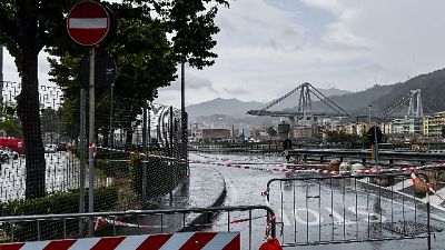 Dopo allerta ripresi lavori al Morandi Dopo allerta ripresi lavori al Morandi