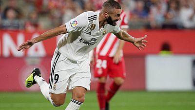 Real maintain perfect start thanks to Benzema's double strike
