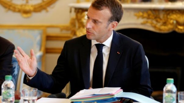 Le président français Emmanuel Macron à L'Elysée le 03 août 2018 Le président français Emmanuel Macron à L'Elysée le 03 août 2018
