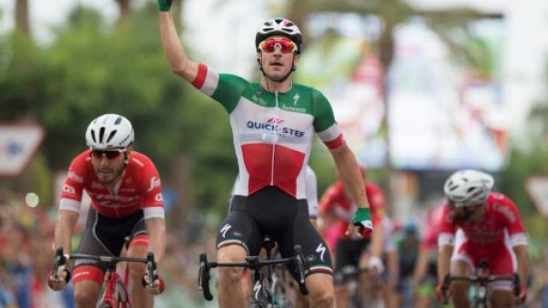 Tour d'Espagne: Viviani au sprint, Kwiatkowski reste en rouge Tour d'Espagne: Viviani au sprint, Kwiatkowski reste en rouge