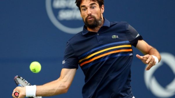 Jérémy Chardy lors du premier tour à Toronto le 7 août 2018 Jérémy Chardy lors du premier tour à Toronto le 7 août 2018