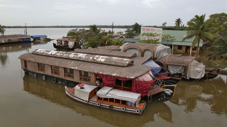 After flood, tourism in India's Kerala left mud-bound