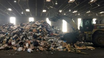 Une station de séparation des déchets à Washington, le 10 juillet 2018