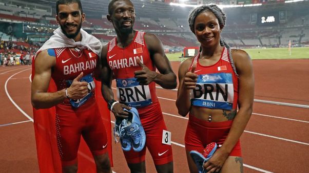 Asian Games - Bahrain grab inaugural 4x400m mixed relay gold as China soar Asian Games - Bahrain grab inaugural 4x400m mixed relay gold as China soar