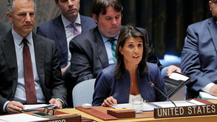 U.S. envoy Haley questions Palestinian refugee numbers