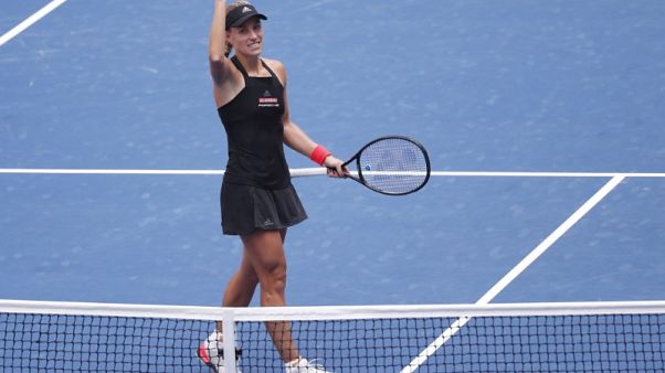 Kerber banishes U.S. Open hangover with first round win Kerber banishes U.S. Open hangover with first round win