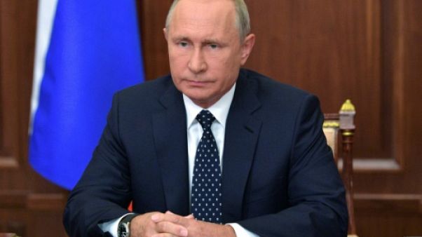 Le président russe Vladimir Poutine à Moscou, le 29 août 2018 Le président russe Vladimir Poutine à Moscou, le 29 août 2018