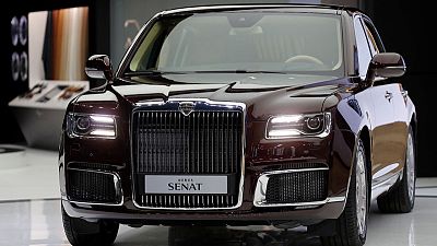 Russia shows off new luxury sedan, Putin limousine