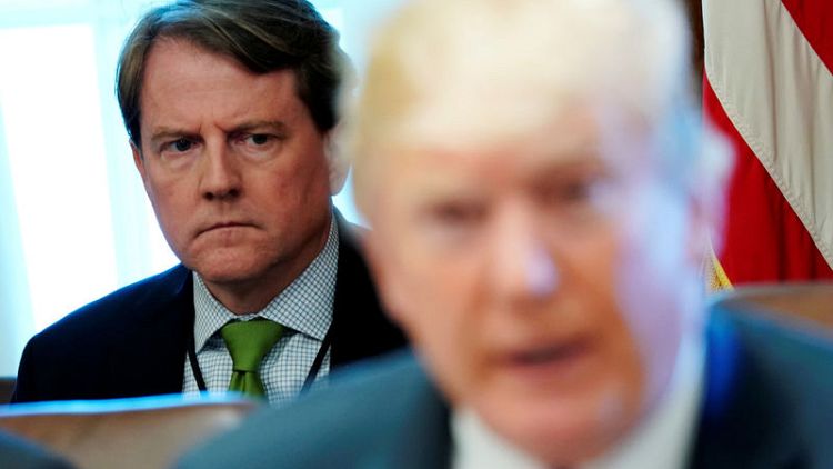 In latest White House exit, Trump to lose counsel McGahn