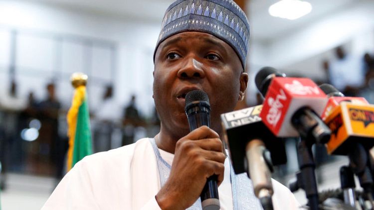 Nigeria's Senate leader says economy broken, plans to challenge president in vote