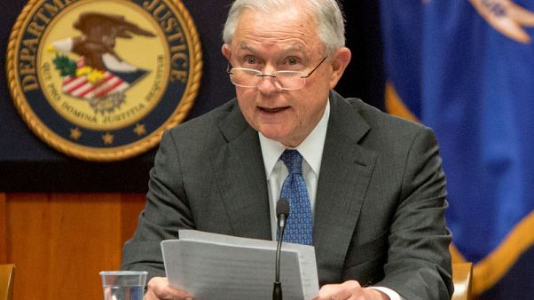 Trump says U.S. Attorney General Sessions' safe in job at least until November -Bloomberg Trump says U.S. Attorney General Sessions' safe in job at least until November -Bloomberg