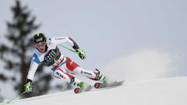 Le Suisse Justin Murisier lors de la Coupe du monde d'Aare le 17 mars 2018 Le Suisse Justin Murisier lors de la Coupe du monde d'Aare le 17 mars 2018