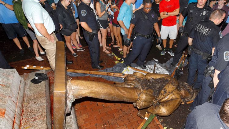 University of North Carolina to relocate toppled Confederate statue